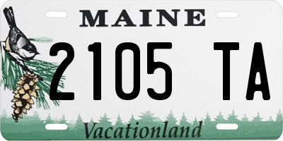ME license plate 2105TA
