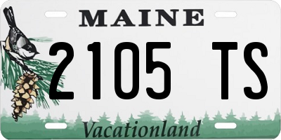 ME license plate 2105TS