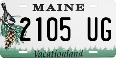 ME license plate 2105UG