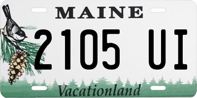 ME license plate 2105UI