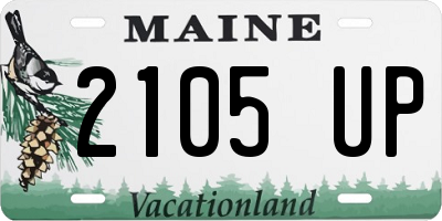 ME license plate 2105UP