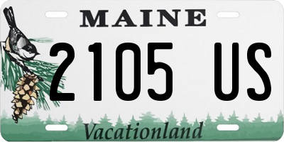 ME license plate 2105US