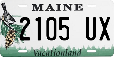 ME license plate 2105UX