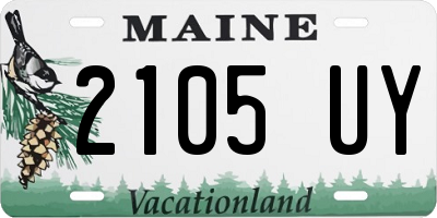 ME license plate 2105UY