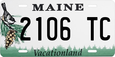 ME license plate 2106TC