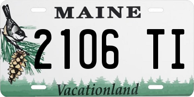 ME license plate 2106TI
