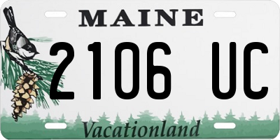 ME license plate 2106UC