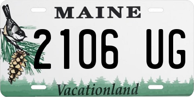 ME license plate 2106UG