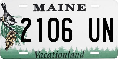 ME license plate 2106UN