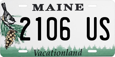 ME license plate 2106US