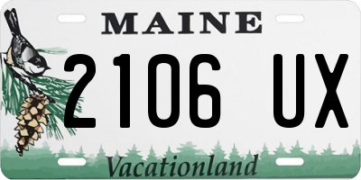 ME license plate 2106UX