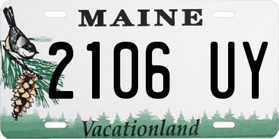 ME license plate 2106UY