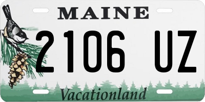 ME license plate 2106UZ