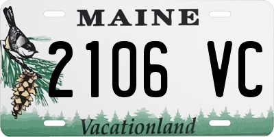 ME license plate 2106VC