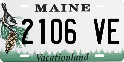 ME license plate 2106VE