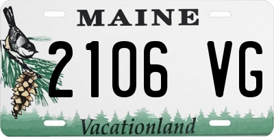 ME license plate 2106VG