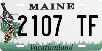 ME license plate 2107TF