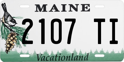 ME license plate 2107TI