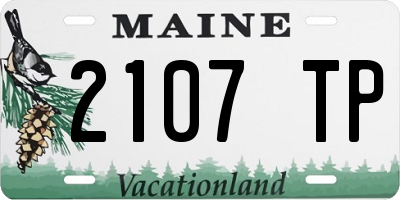 ME license plate 2107TP