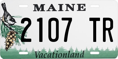 ME license plate 2107TR