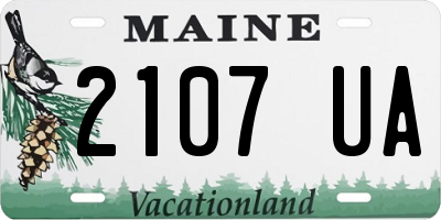ME license plate 2107UA