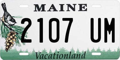 ME license plate 2107UM