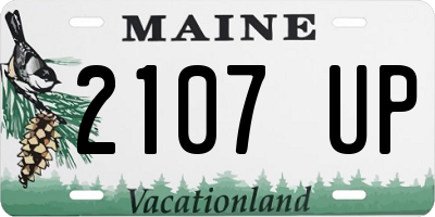 ME license plate 2107UP