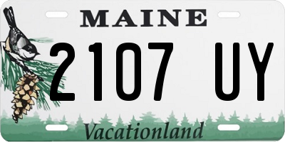 ME license plate 2107UY