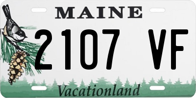 ME license plate 2107VF