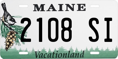 ME license plate 2108SI