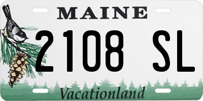 ME license plate 2108SL