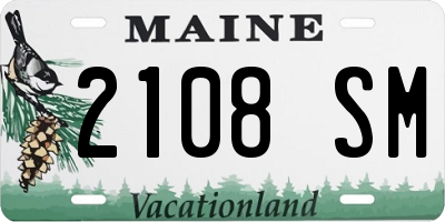 ME license plate 2108SM
