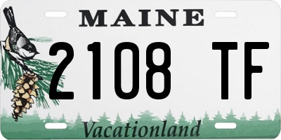 ME license plate 2108TF