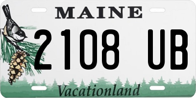 ME license plate 2108UB