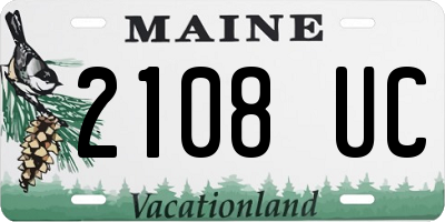 ME license plate 2108UC