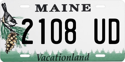 ME license plate 2108UD