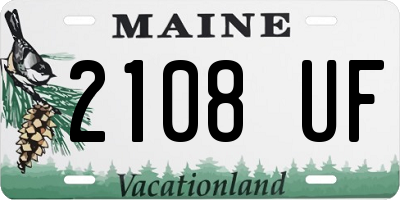 ME license plate 2108UF