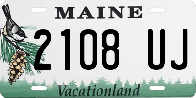 ME license plate 2108UJ