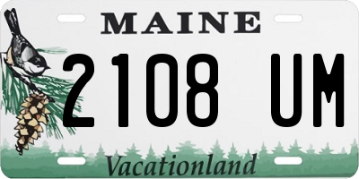 ME license plate 2108UM