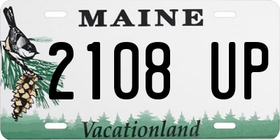 ME license plate 2108UP