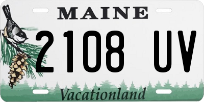 ME license plate 2108UV