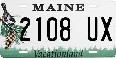 ME license plate 2108UX