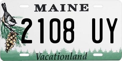 ME license plate 2108UY