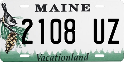 ME license plate 2108UZ