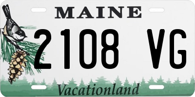 ME license plate 2108VG