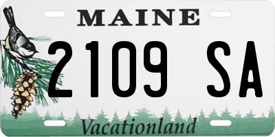 ME license plate 2109SA