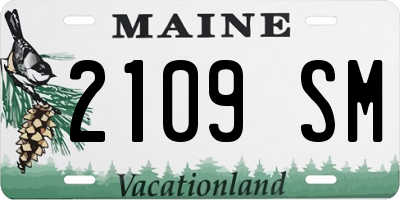 ME license plate 2109SM