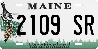 ME license plate 2109SR