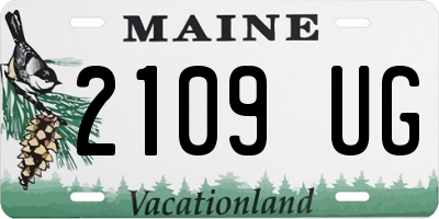 ME license plate 2109UG