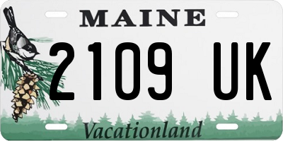 ME license plate 2109UK